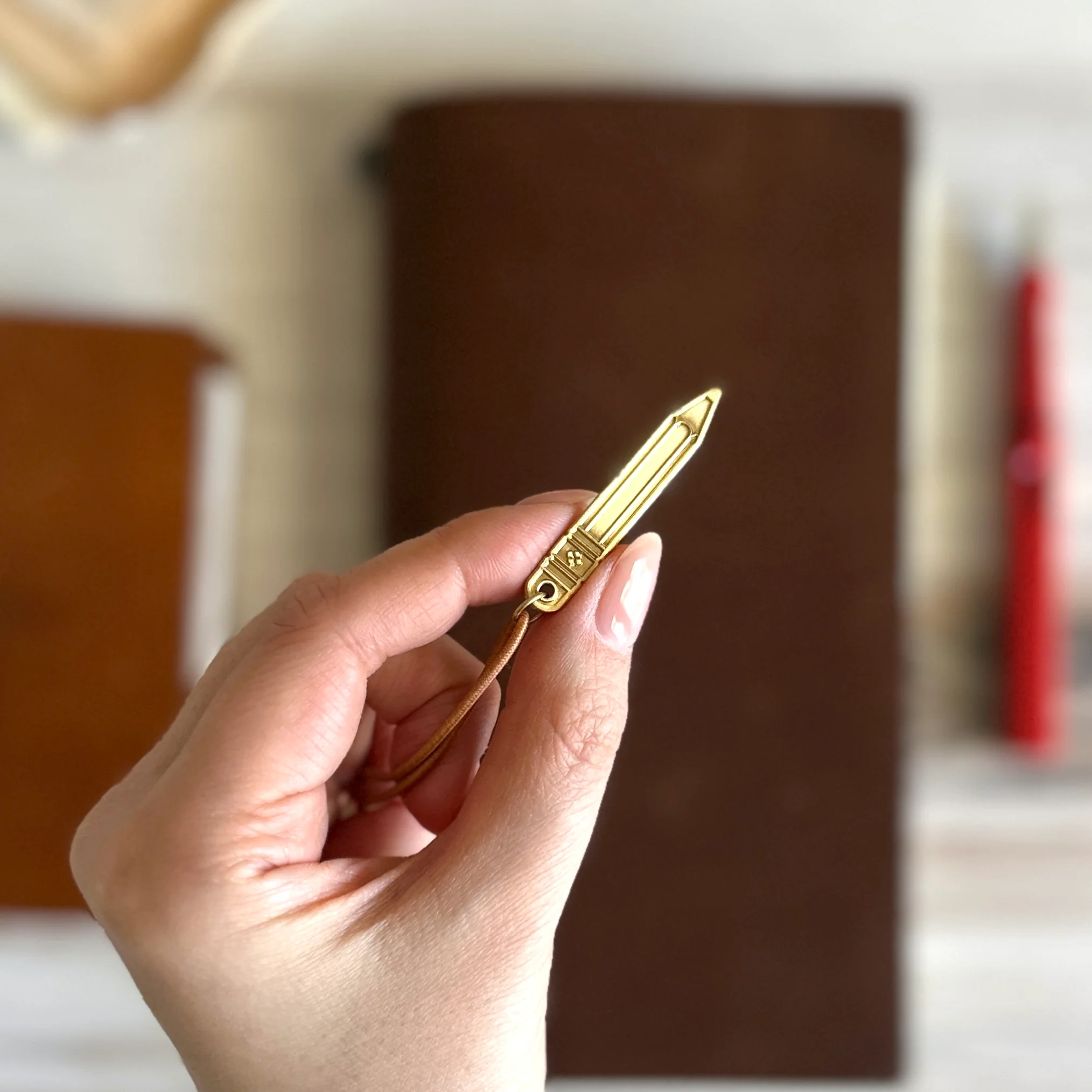 [BK Original Brass Charm] Love for Analogue Pencil - Image 2