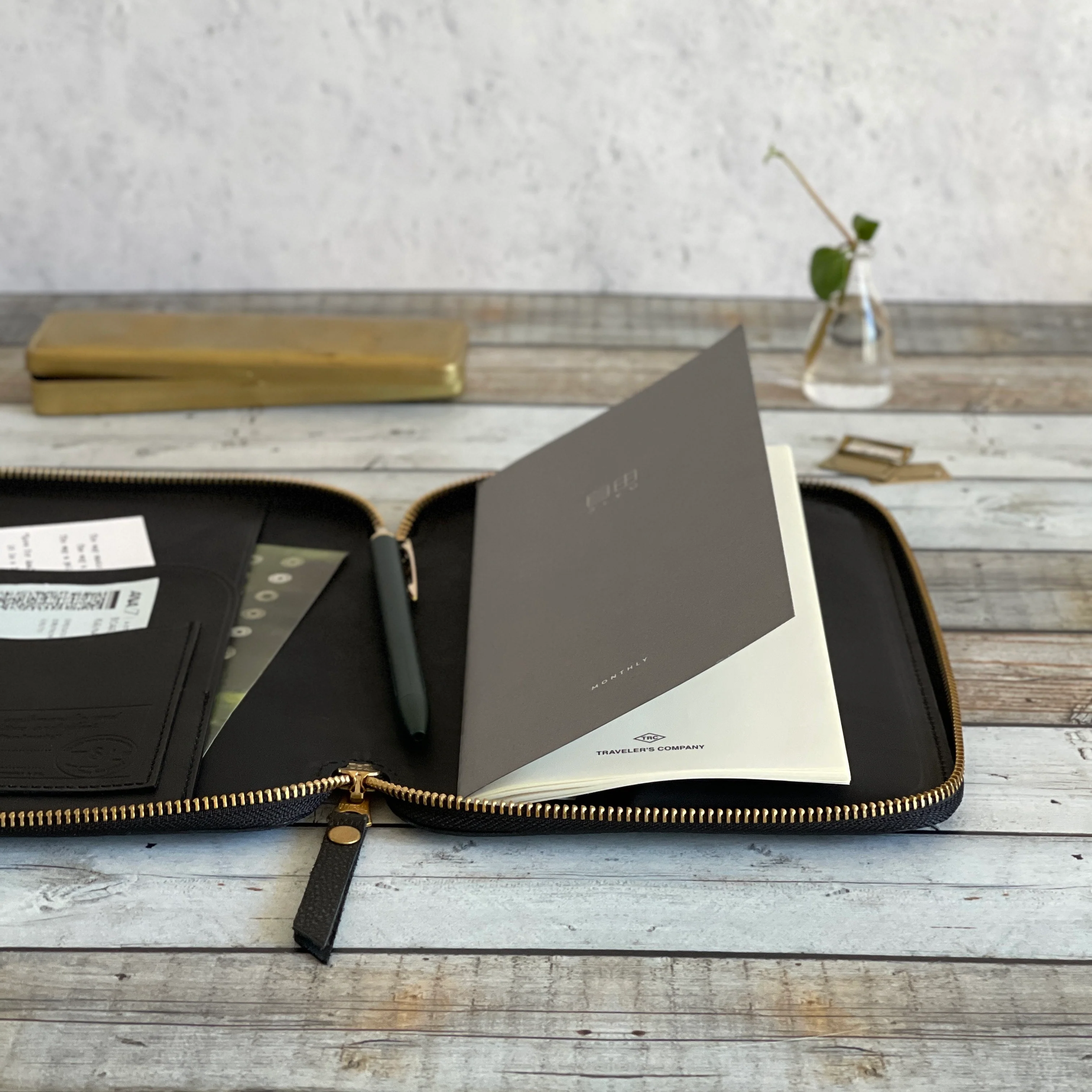[TSL] Kurozan Leather Zip Organizer // Black - Image 4