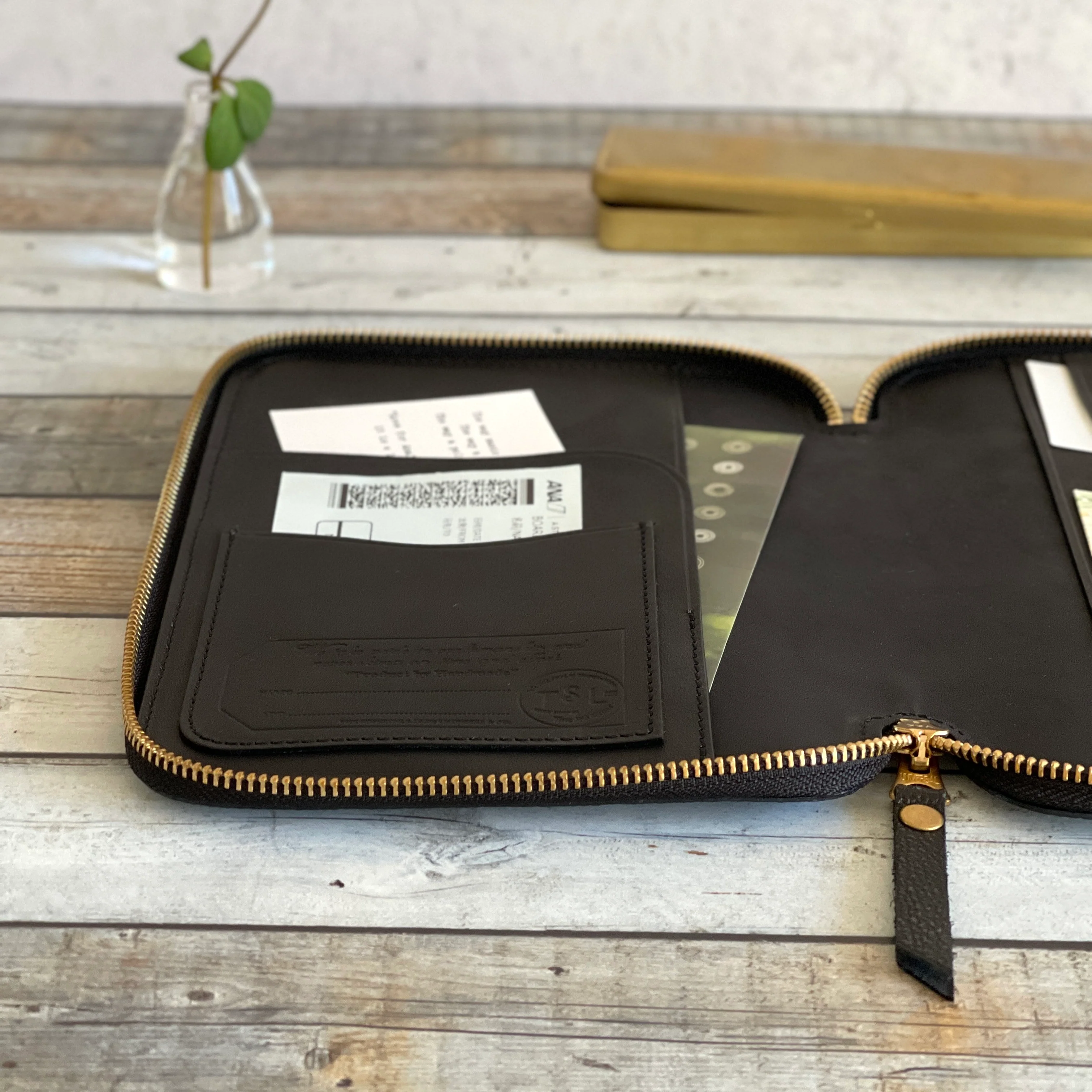 [TSL] Kurozan Leather Zip Organizer // Black - Image 8