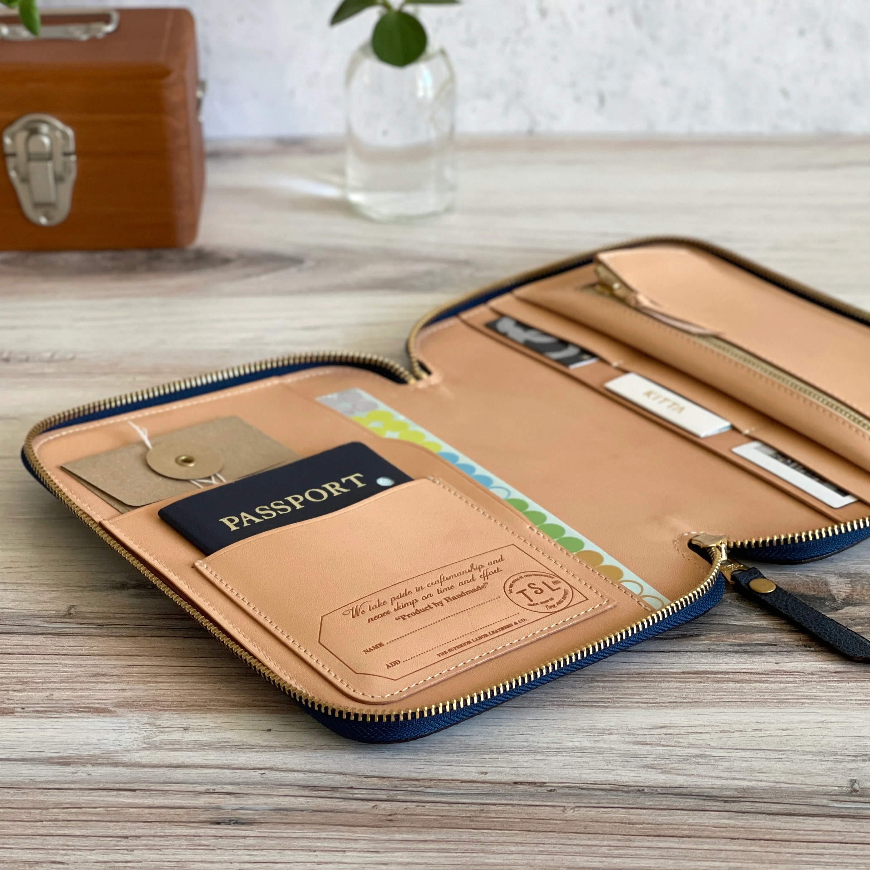 [TSL] Kurozan Leather Zip Organizer // Indigo - Image 4