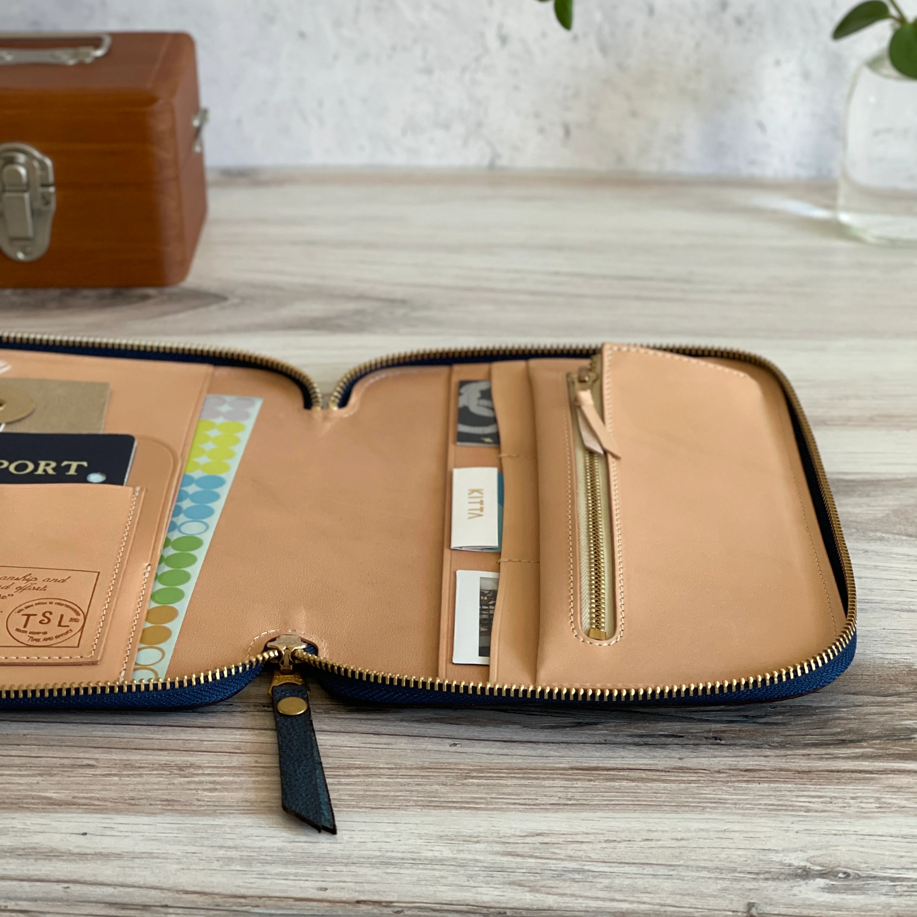 [TSL] Kurozan Leather Zip Organizer // Indigo - Image 5