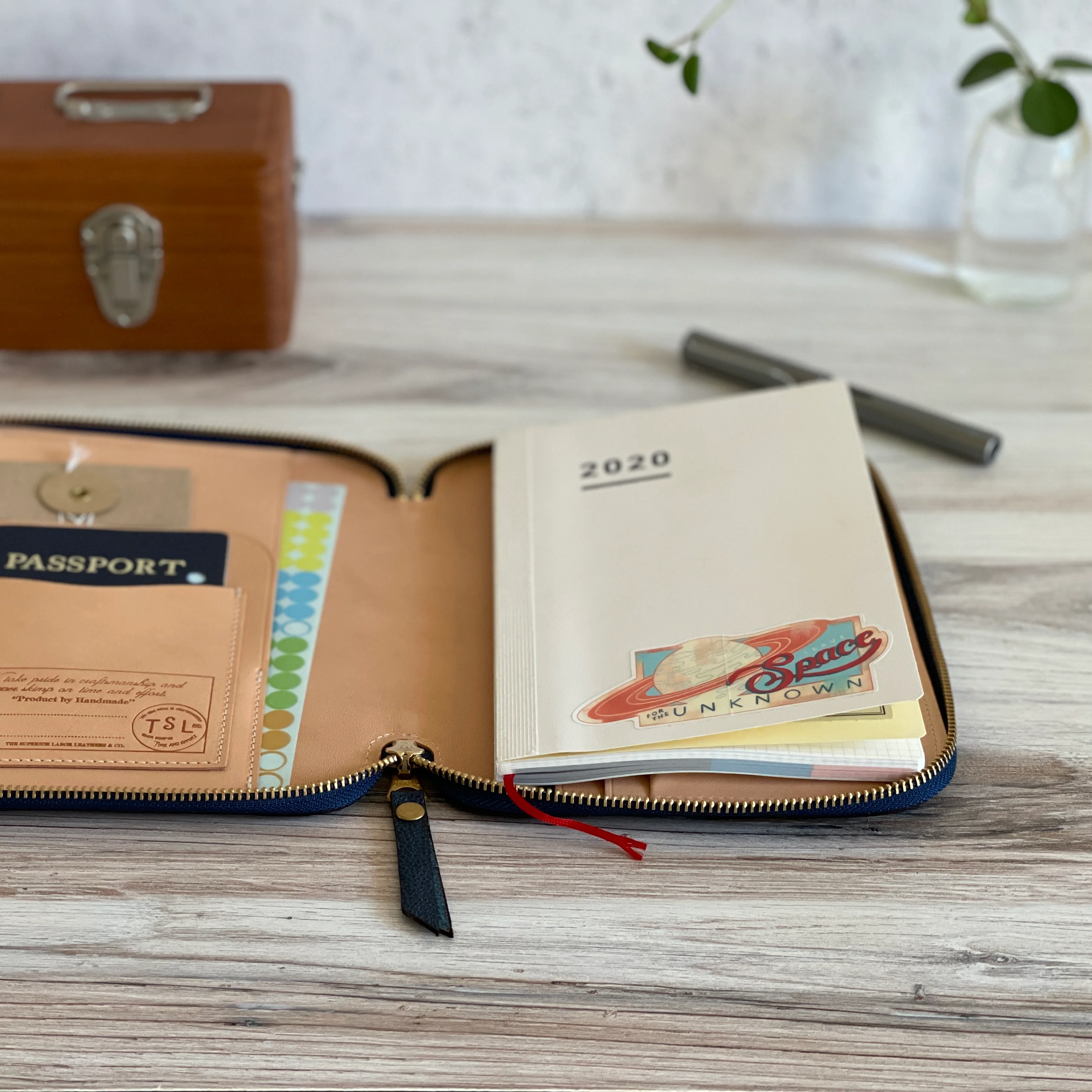 [TSL] Kurozan Leather Zip Organizer // Indigo - Image 6
