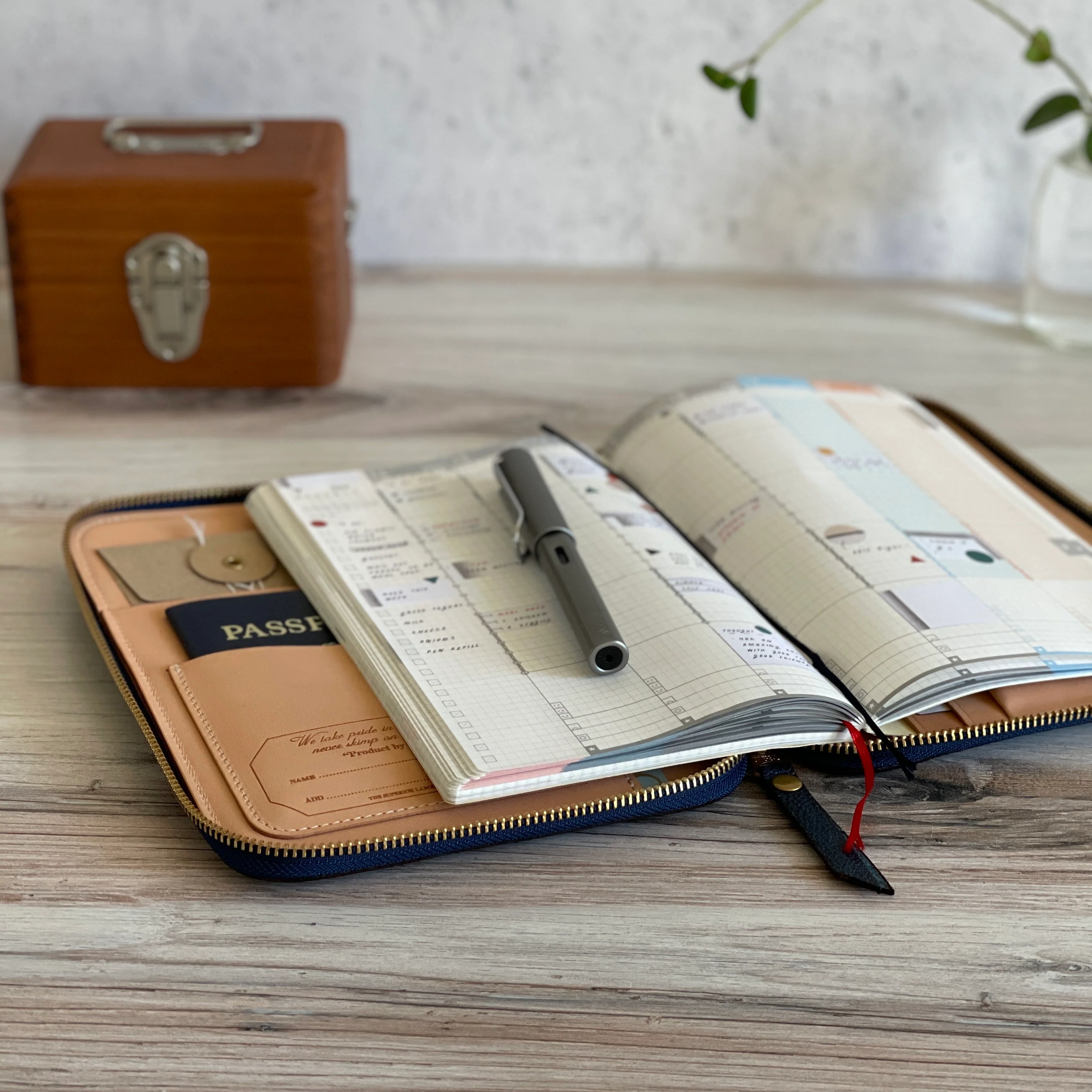 [TSL] Kurozan Leather Zip Organizer // Indigo - Image 7