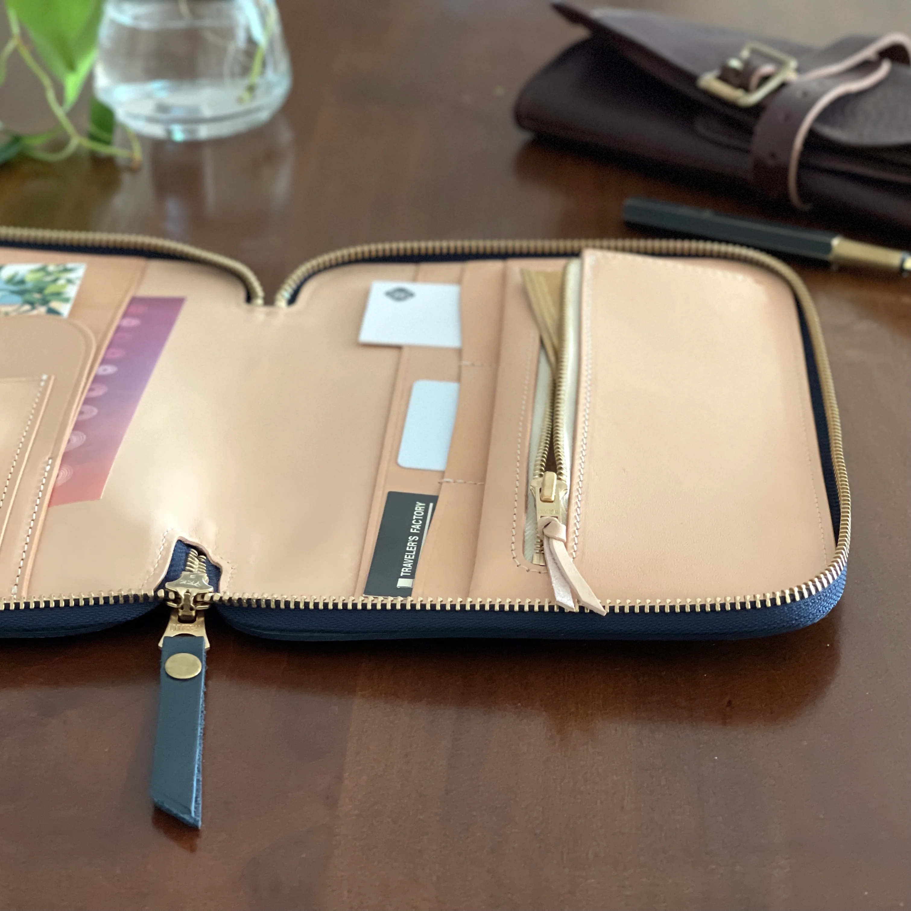 [TSL] Leather Zip Organizer // Navy - Image 12