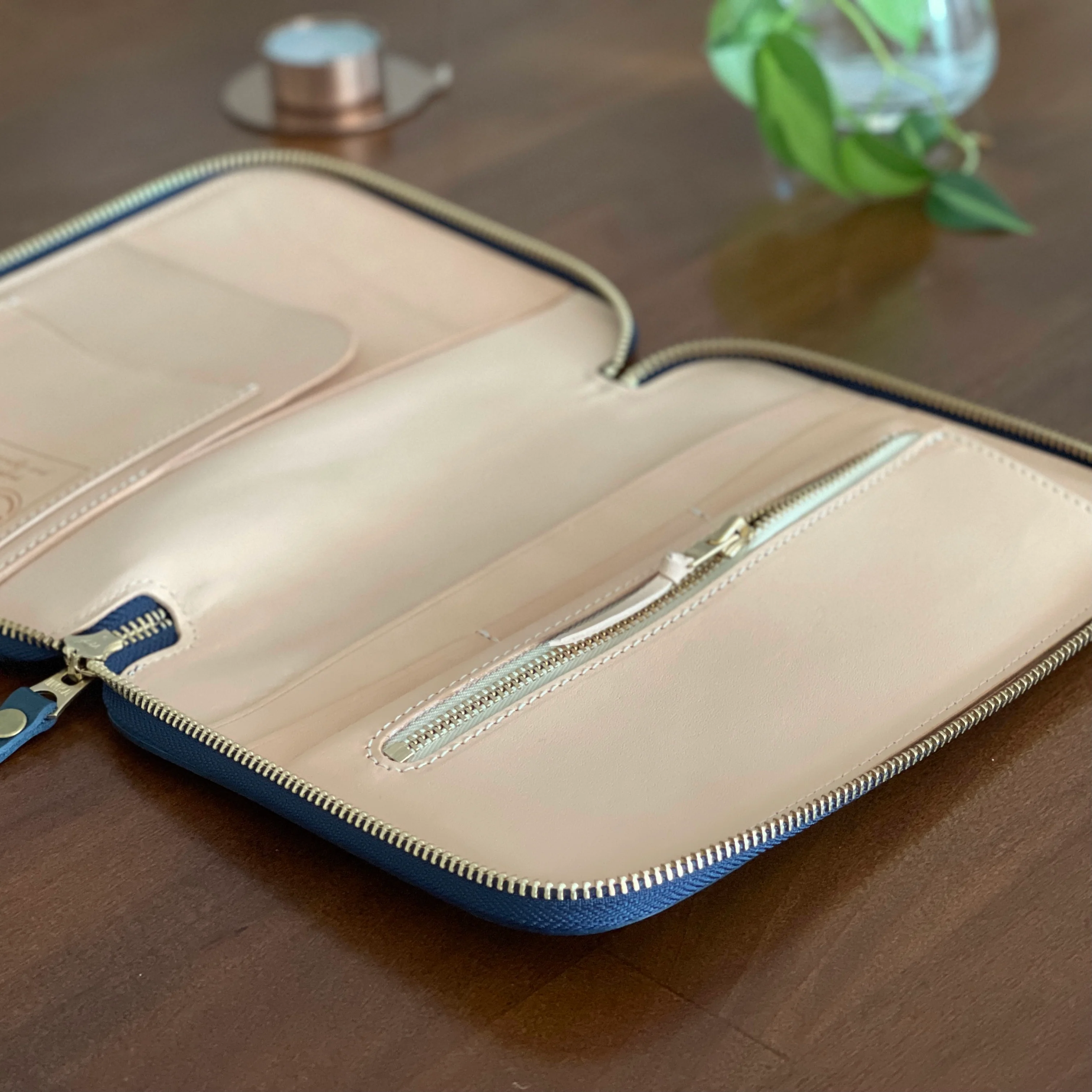 [TSL] Leather Zip Organizer // Navy - Image 9