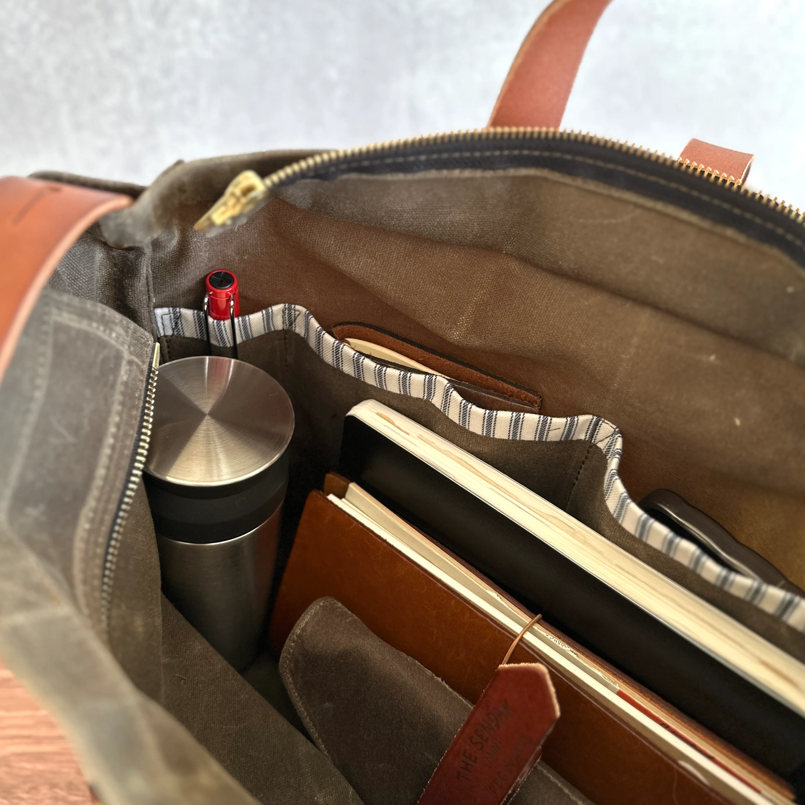 [Peg and Awl ] Waxed Canvas Tote - Image 10