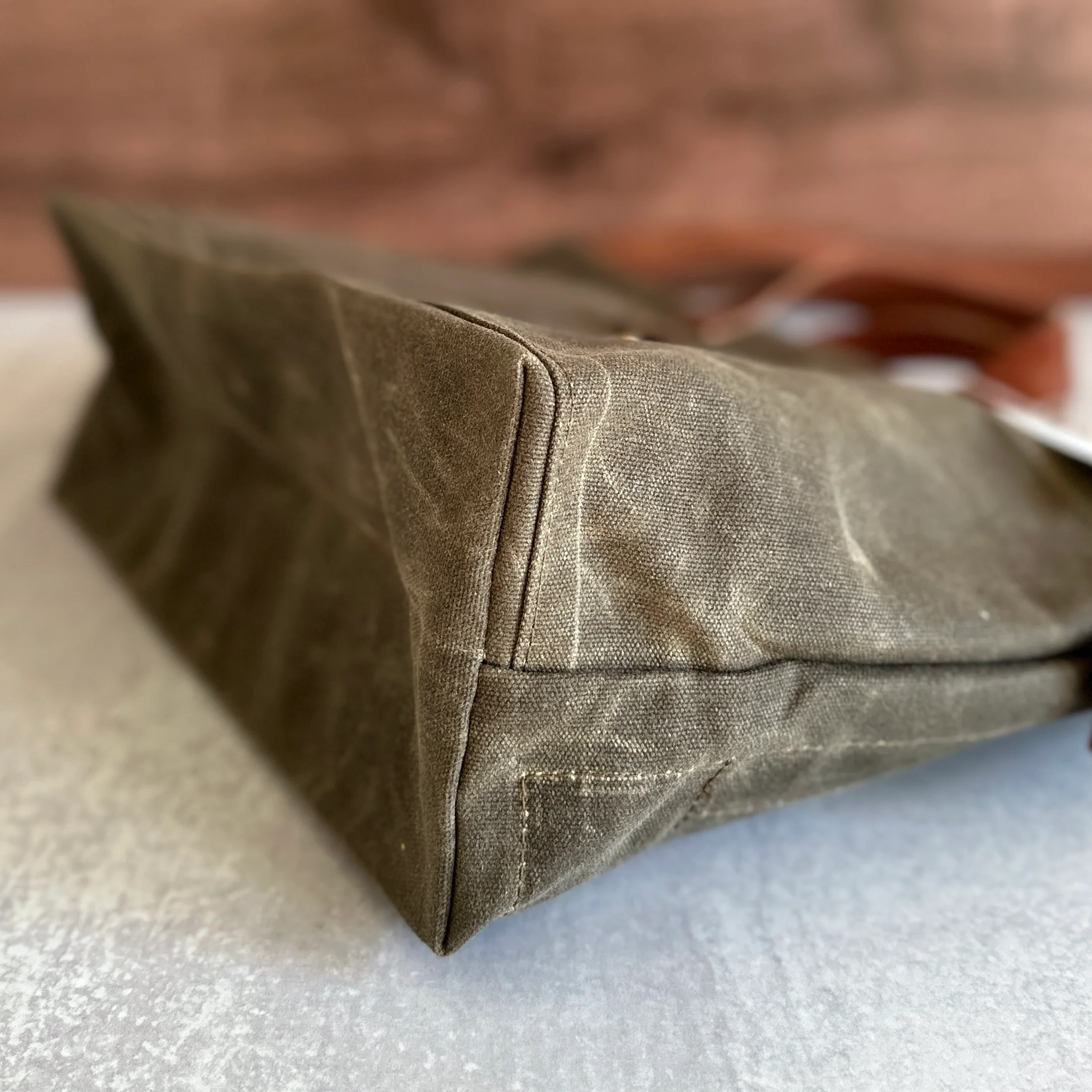 [Peg and Awl ] Waxed Canvas Tote - Image 4