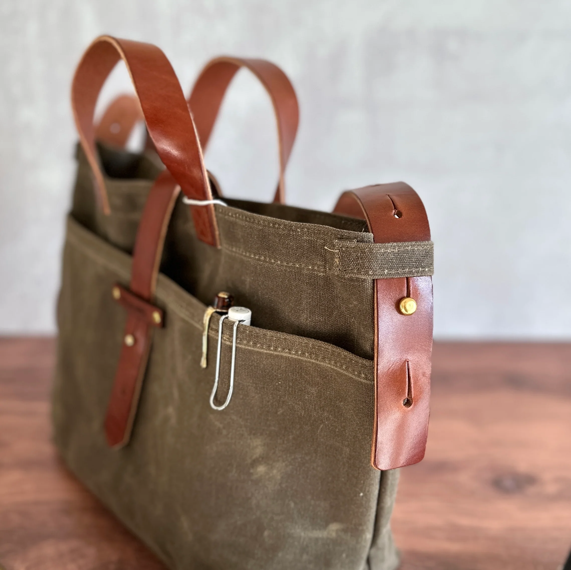 [Peg and Awl ] Waxed Canvas Tote - Image 7