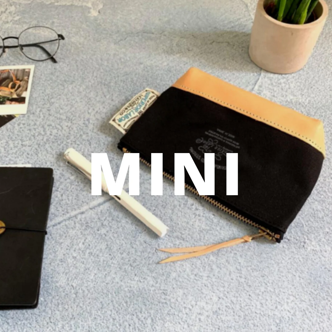 [TSL] Engineer Pouch // Black canvas w/nude leather - Image 14