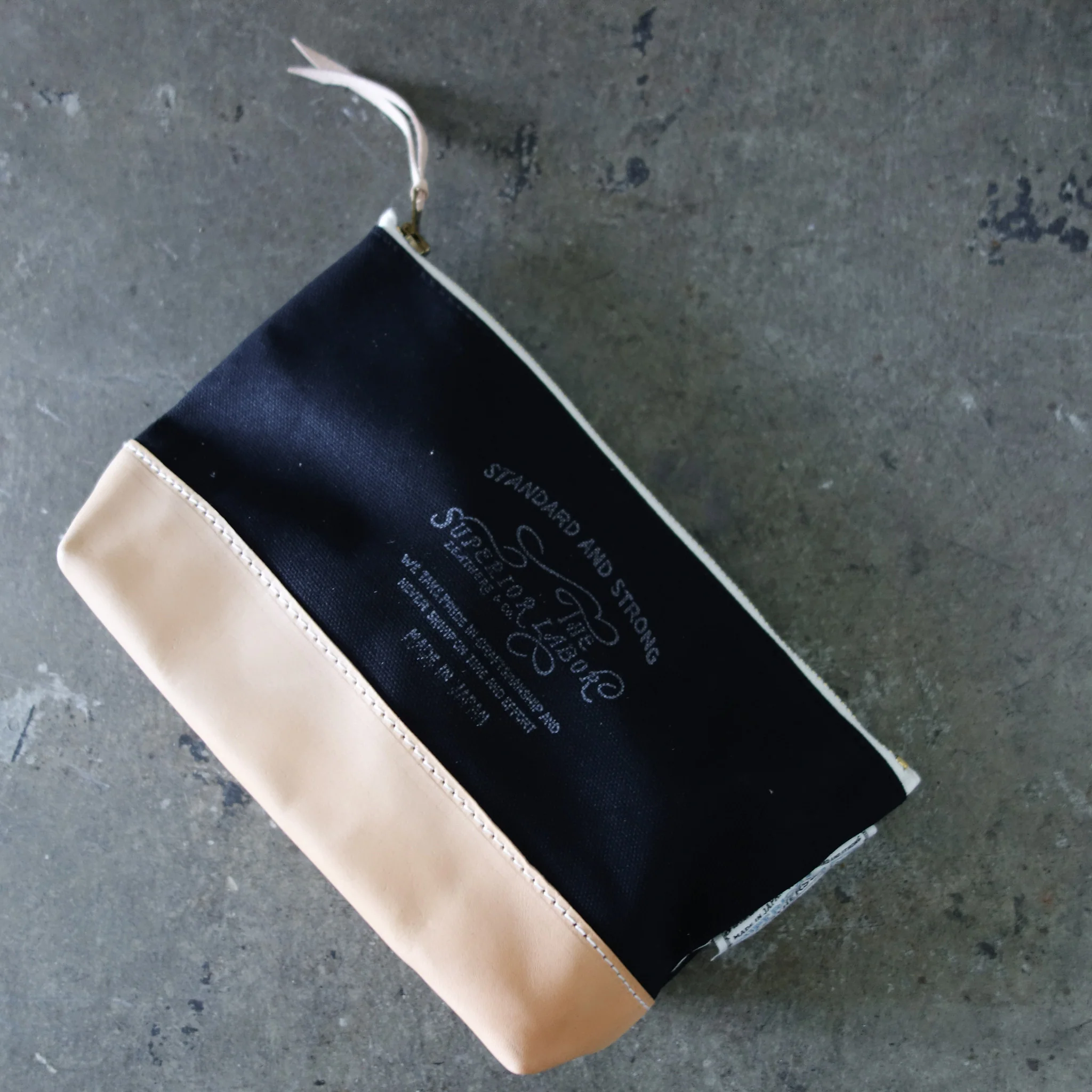 [TSL] Engineer Pouch // Black canvas w/nude leather - Image 7