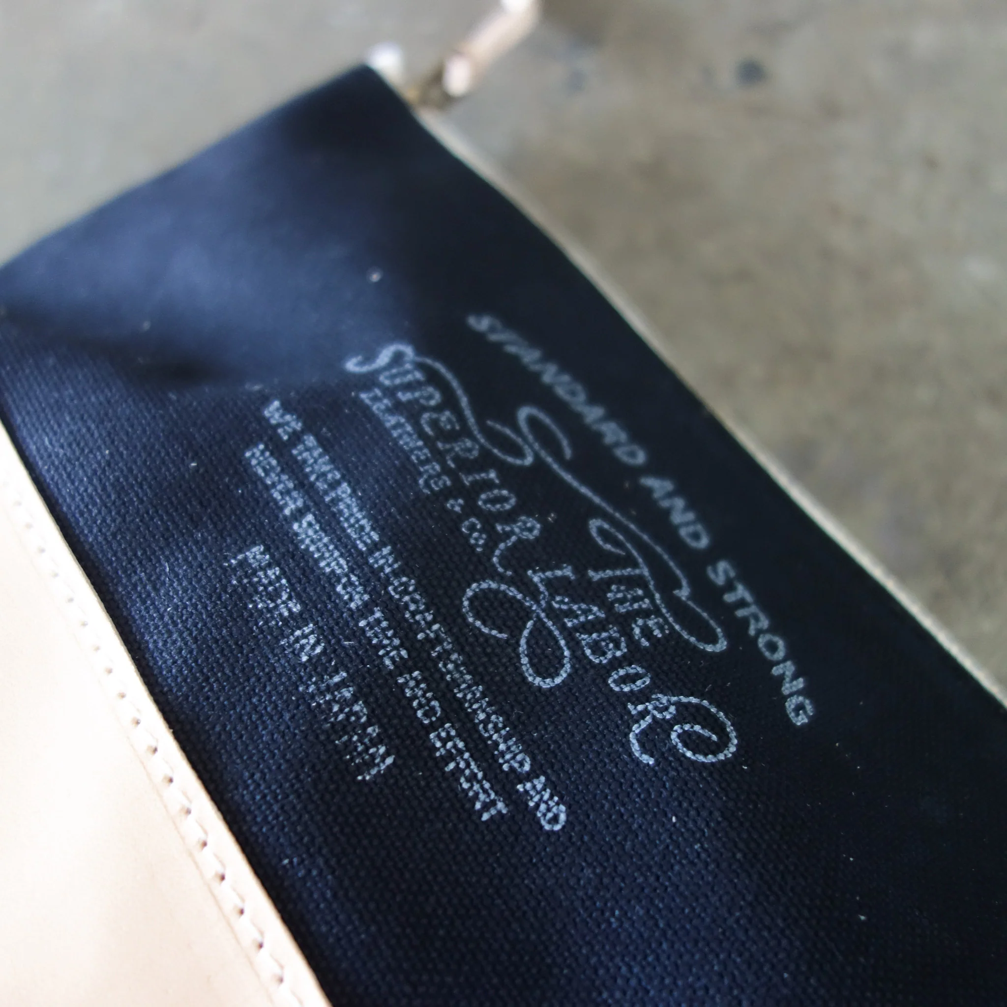 [TSL] Engineer Pouch // Black canvas w/nude leather - Image 8