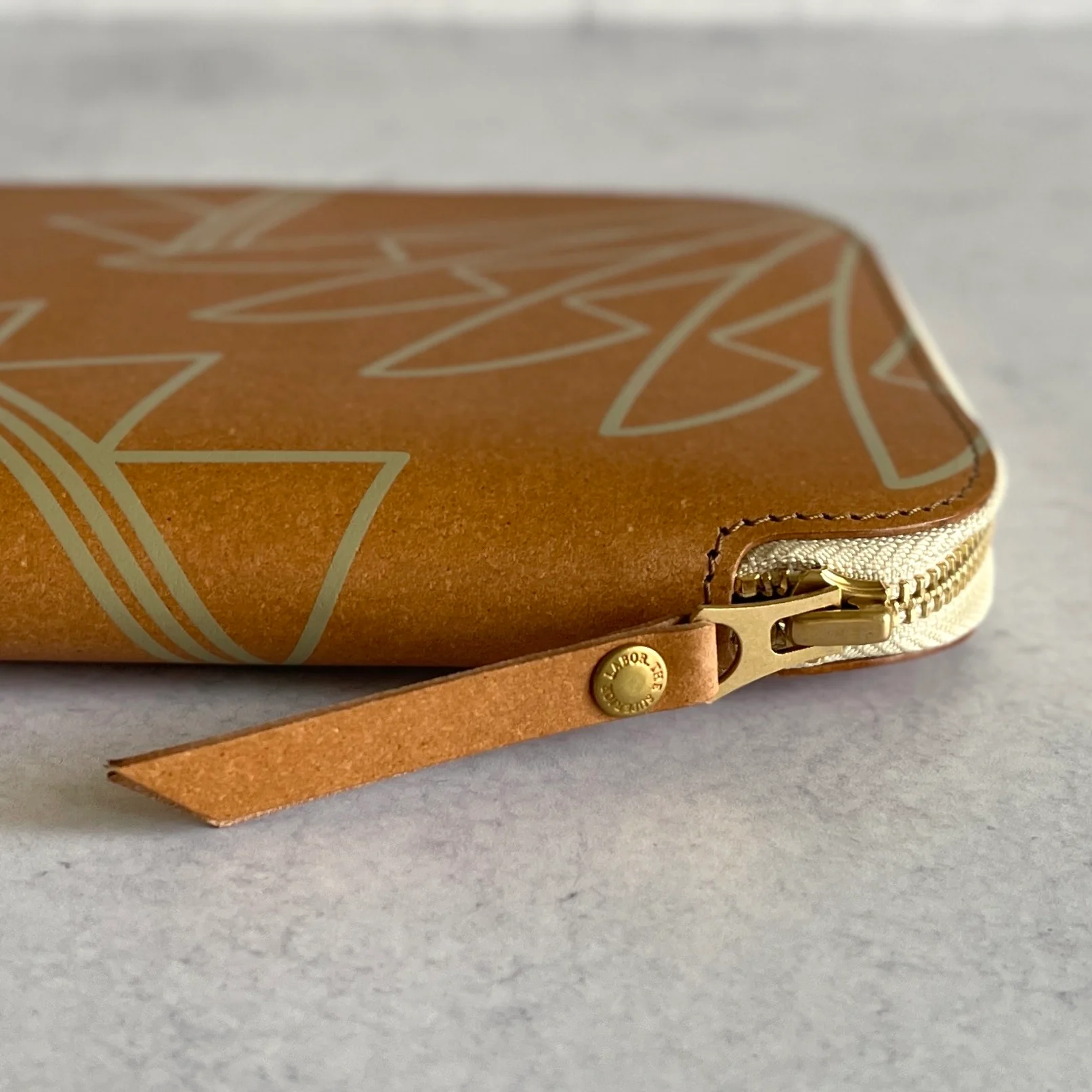 [TSL] Recycled Leather Zip Organizer // Celadon - Image 11