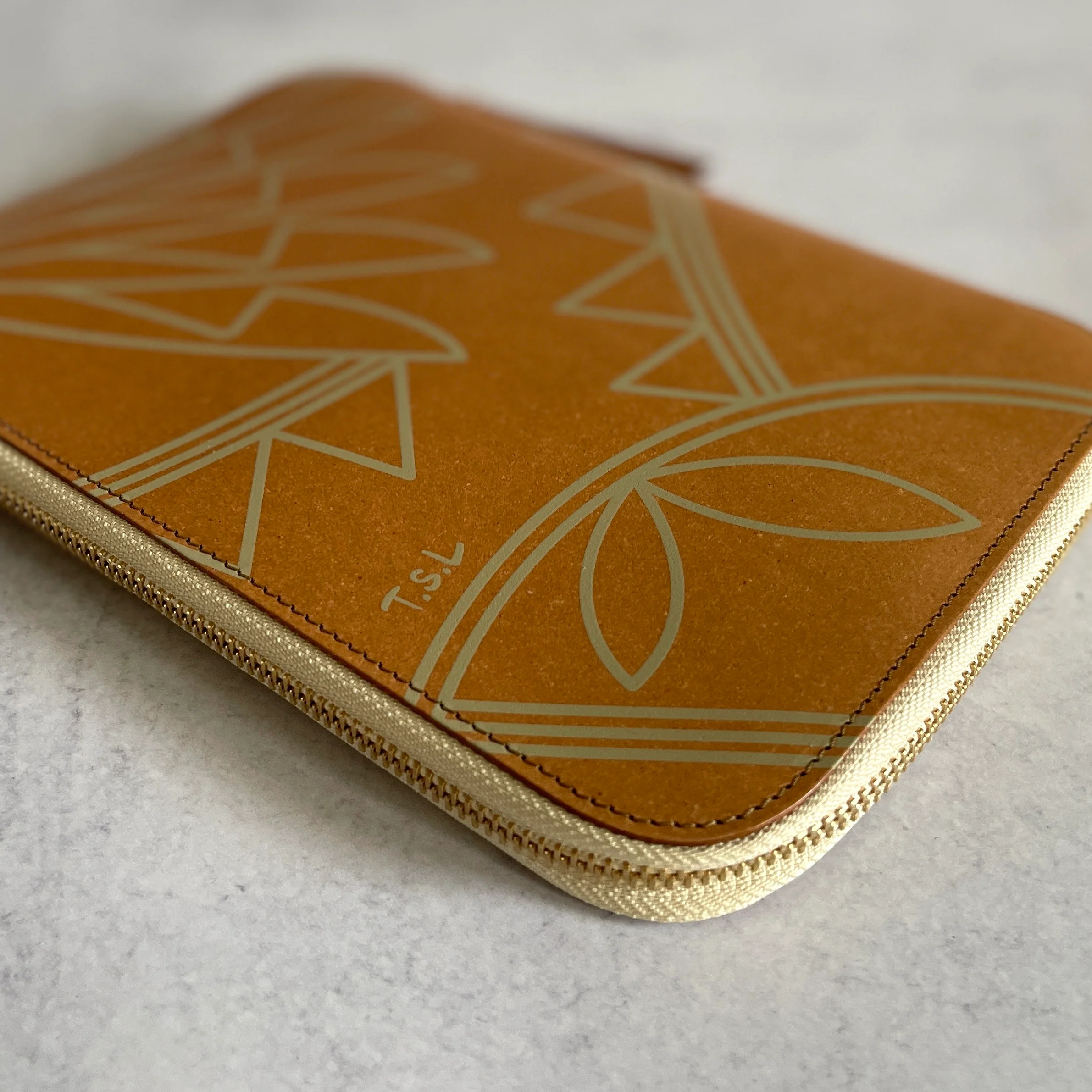 [TSL] Recycled Leather Zip Organizer // Celadon - Image 12