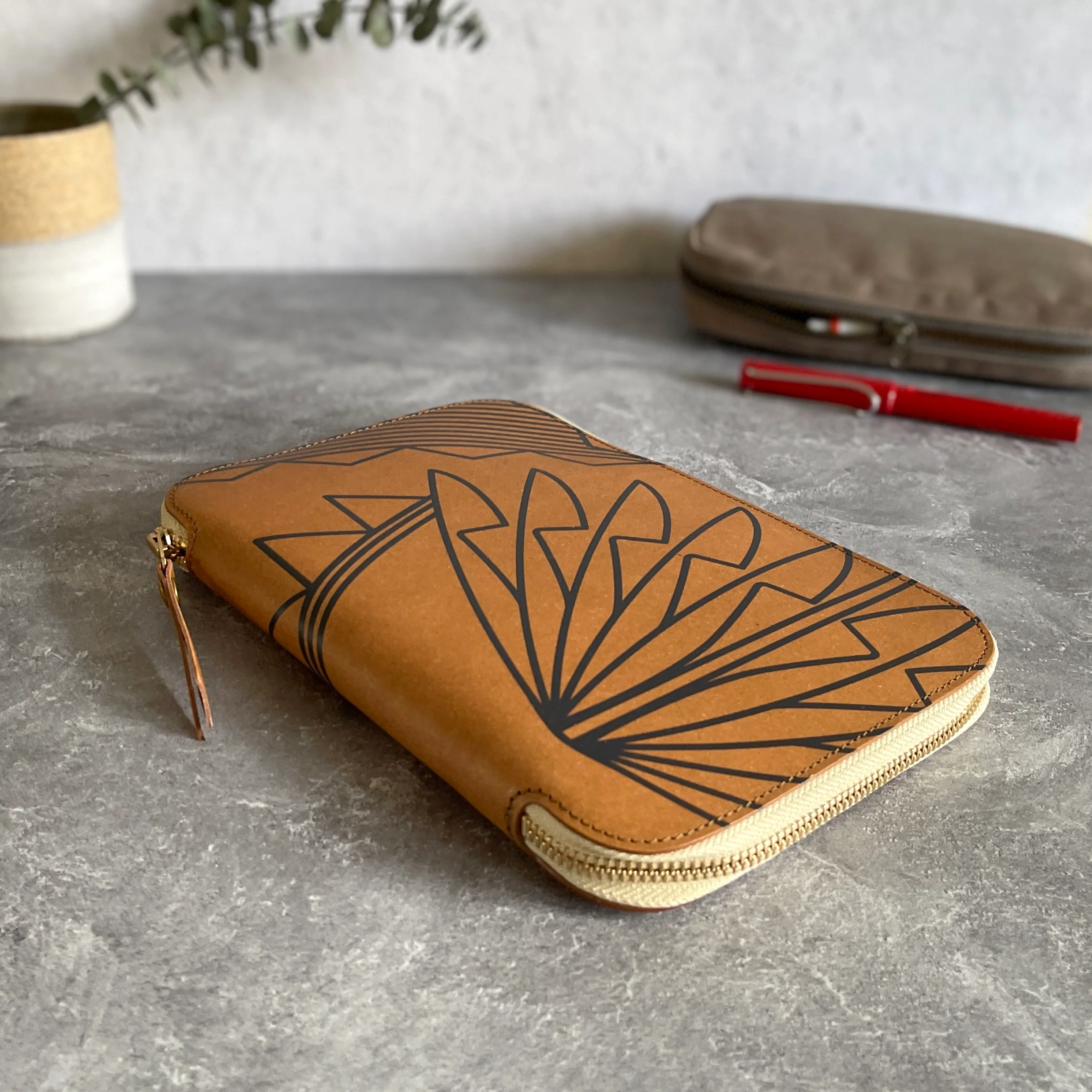 [TSL] Recycled Leather Zip Organizer // Dark Navy - Image 3